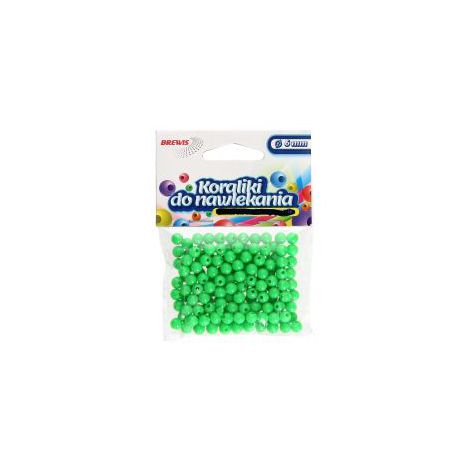 Koraliki plastikowe Brewis 6mm, Zielone - 2